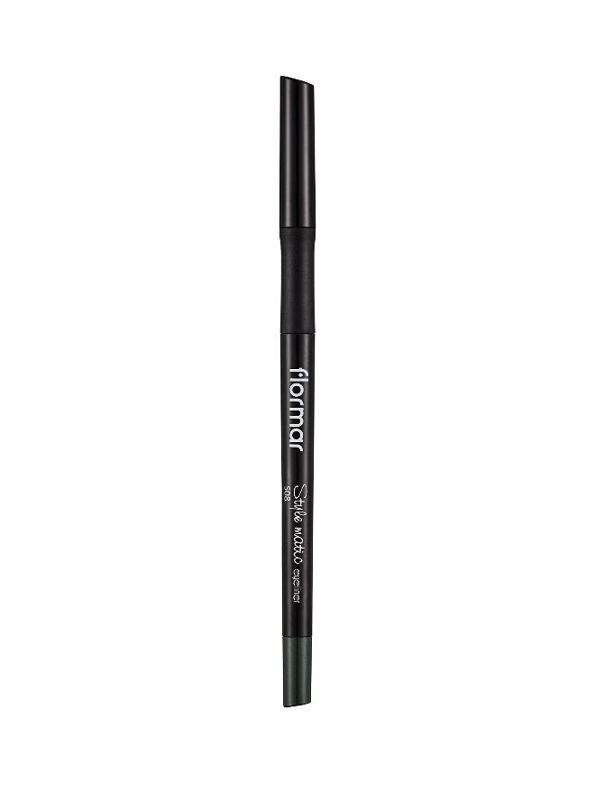 flormar Stylematic Eyeliner – S08 Serious Green – Twist-Up Waterproof Eye Pencil, High-Pigment Color, Smudge-Resistant, Quick-Setting, Long-Lasting Definition - Image 2