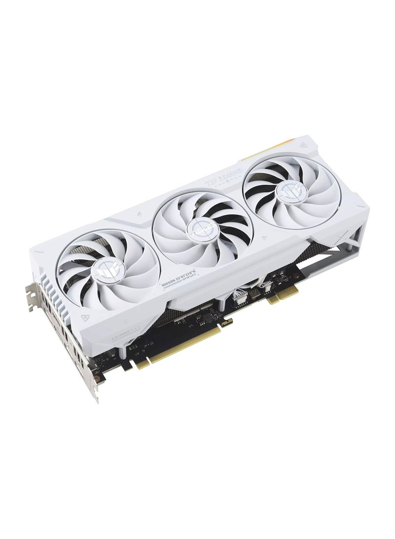 بطاقة رسومات TUF Gaming GeForce RTX 4070 Ti SUPER BTF OC، 16 جيجابايت GDDR6X 256 بت مع DLSS3، 2670 ميجاهرتز OC، سرعة ذاكرة 21 جيجابت في الثانية، 8448 CUDA Core، / PCI E 4.0، 2 * HDMI / 3 * DP، أبيض | 90YV0KI0-M0NA00