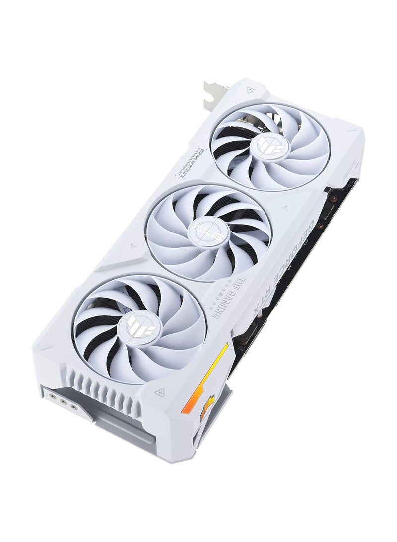بطاقة رسومات TUF Gaming GeForce RTX 4070 Ti SUPER BTF OC، 16 جيجابايت GDDR6X 256 بت مع DLSS3، 2670 ميجاهرتز OC، سرعة ذاكرة 21 جيجابت في الثانية، 8448 CUDA Core، / PCI E 4.0، 2 * HDMI / 3 * DP، أبيض | 90YV0KI0-M0NA00