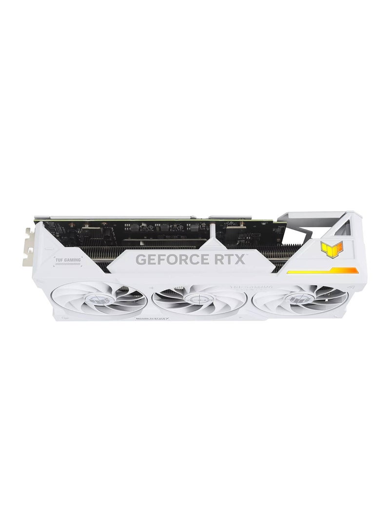 بطاقة رسومات TUF Gaming GeForce RTX 4070 Ti SUPER BTF OC، 16 جيجابايت GDDR6X 256 بت مع DLSS3، 2670 ميجاهرتز OC، سرعة ذاكرة 21 جيجابت في الثانية، 8448 CUDA Core، / PCI E 4.0، 2 * HDMI / 3 * DP، أبيض | 90YV0KI0-M0NA00