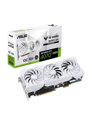 بطاقة رسومات TUF Gaming GeForce RTX 4070 Ti SUPER BTF OC، 16 جيجابايت GDDR6X 256 بت مع DLSS3، 2670 ميجاهرتز OC، سرعة ذاكرة 21 جيجابت في الثانية، 8448 CUDA Core، / PCI E 4.0، 2 * HDMI / 3 * DP، أبيض | 90YV0KI0-M0NA00 - pnsku/N70089885V/45/_/1720697528/8aa541eb-1582-48a3-b8ce-ab30ab0e9d73