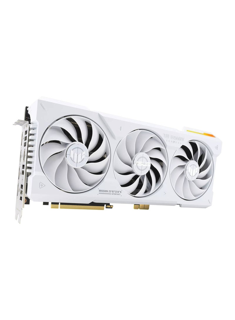 بطاقة رسومات TUF Gaming GeForce RTX 4070 Ti SUPER BTF OC، 16 جيجابايت GDDR6X 256 بت مع DLSS3، 2670 ميجاهرتز OC، سرعة ذاكرة 21 جيجابت في الثانية، 8448 CUDA Core، / PCI E 4.0، 2 * HDMI / 3 * DP، أبيض | 90YV0KI0-M0NA00