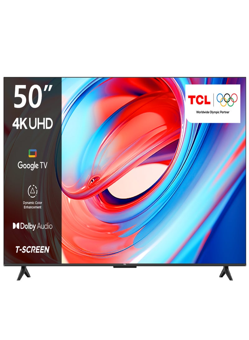 TCL 50 Inch 4K HDR Google TV with Bezel Less Display Black 50V6B 50V6B Black - Image 1