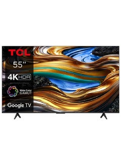 TCL 55 Inch Wide Color Gamut HDR10+ 4K UHD Google TV with Bezel Less Display Black 55P755 55P755 Black  - Image 1