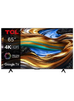 65 Inch Wide Color Gamut HDR10+ 4K UHD Google TV with Bezel Less Display Black 65P755 65P755 Black