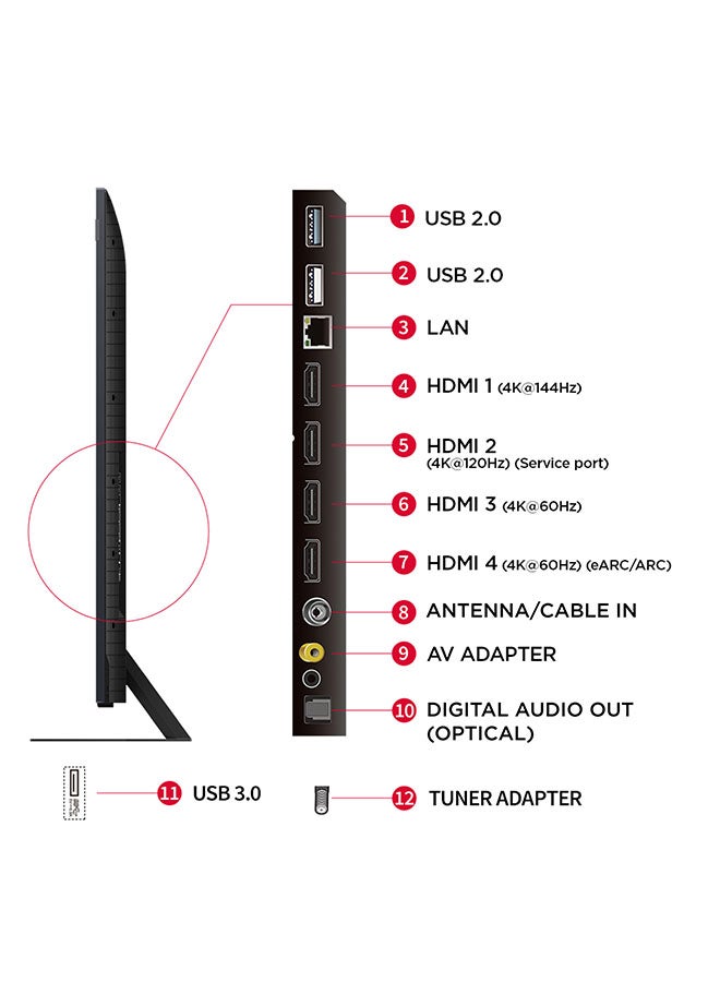 TCL - 75 Inch Premium QD-Mini LED 4K Google TV with AMD FreeSync Premium Pro Black 75C855 75C855 Black - Image 1