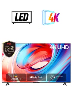 TCL 55 Inch, 60 Hz, 4K Ultra HD Smart LED Google TV Metallic Bezel-Less Series 55V6B Black  - Image 1