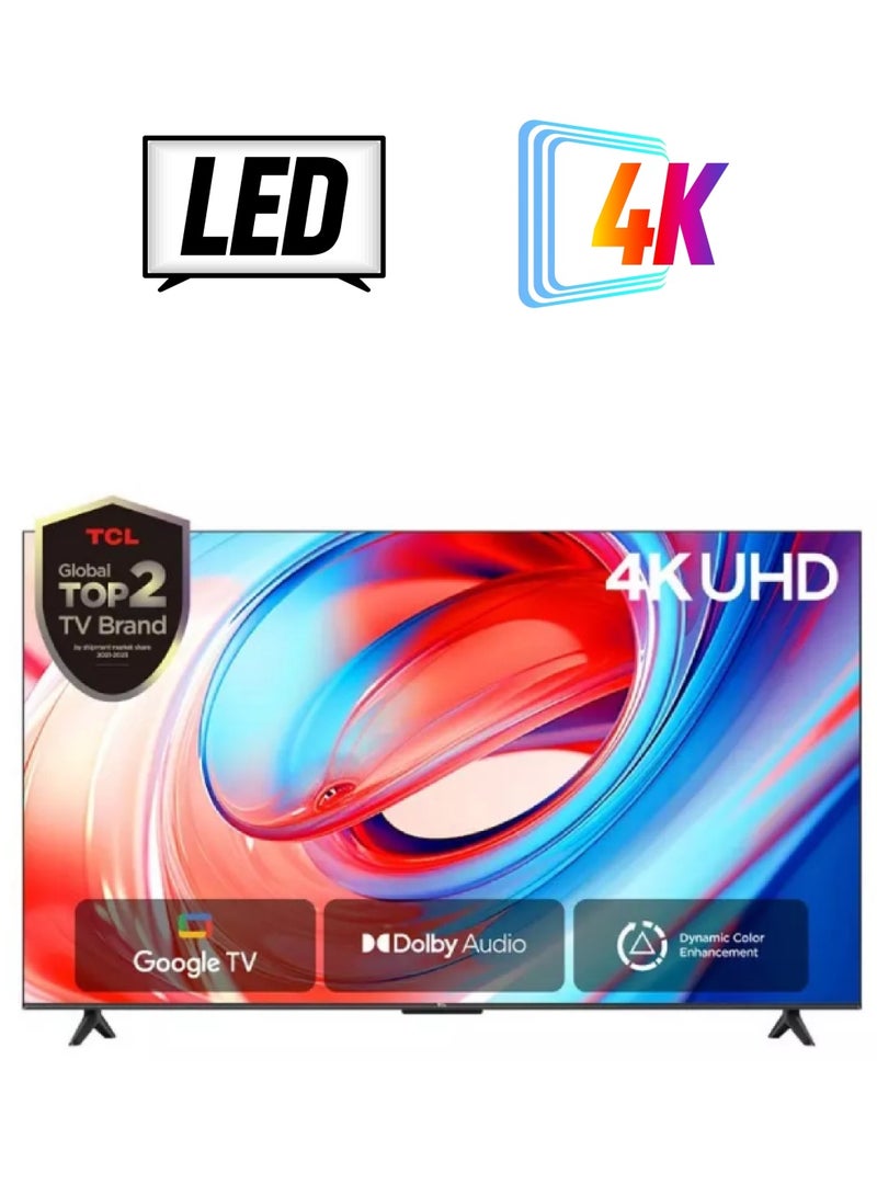 TCL 55 Inch, 60 Hz, 4K Ultra HD Smart LED Google TV Metallic Bezel-Less Series 55V6B Black  - Image 1