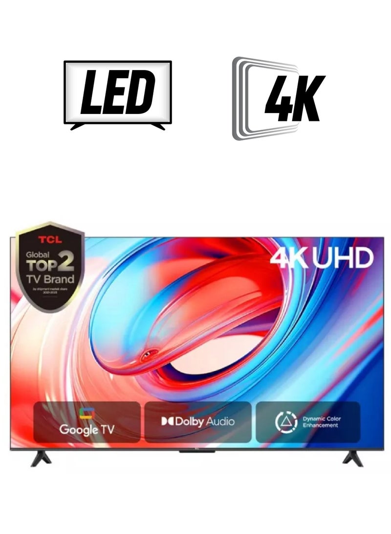 تي سي إل تلفزيون جوجل 55 بوصة 4K HDR بشاشة بدون إطار أسود 55V6B  - Image 1