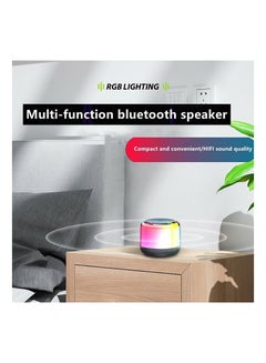 HP BTS02 Bluetooth Speaker Desktop Speaker Stereo Bass RGB Light TWS Hands-free Call Wireless Speaker Black  - Image 5
