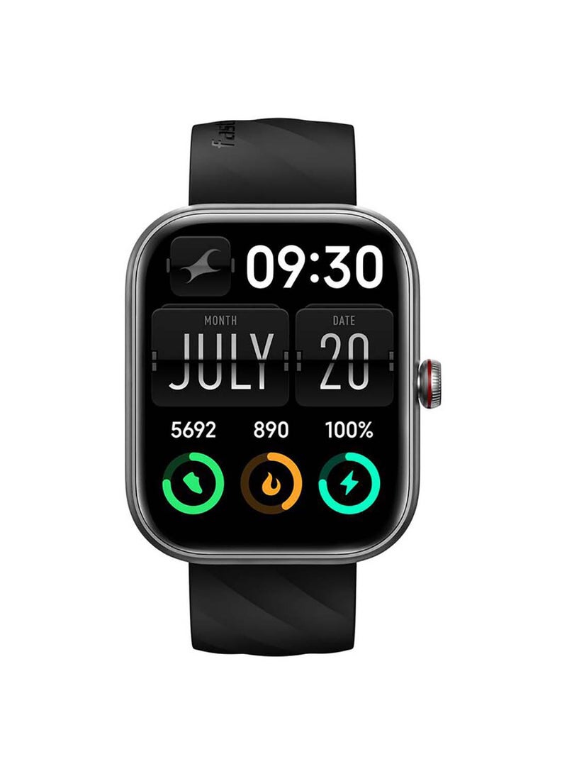 Fastrack Kruz+ 4.85 cm Super HD Display With Functional Crown And Auto Multisport Recognition Smart Watch For Unisex Gun Black