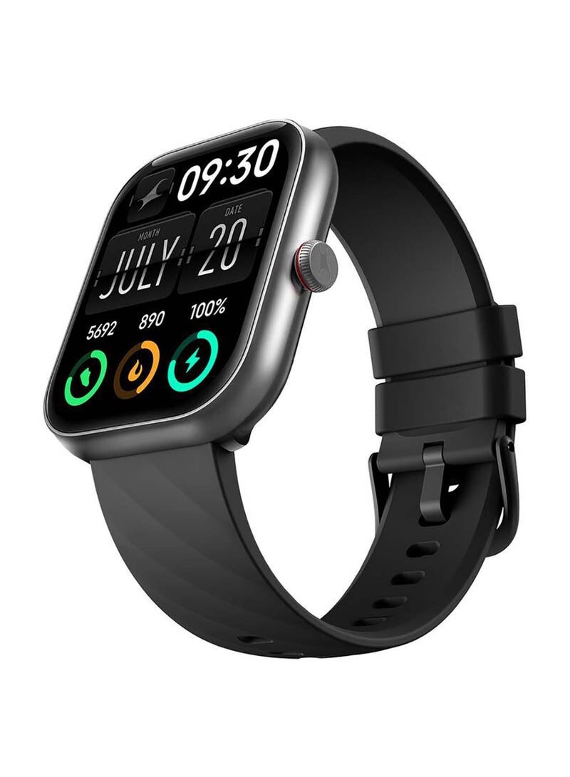 Fastrack Kruz+ 4.85 cm Super HD Display With Functional Crown And Auto Multisport Recognition Smart Watch For Unisex Gun Black