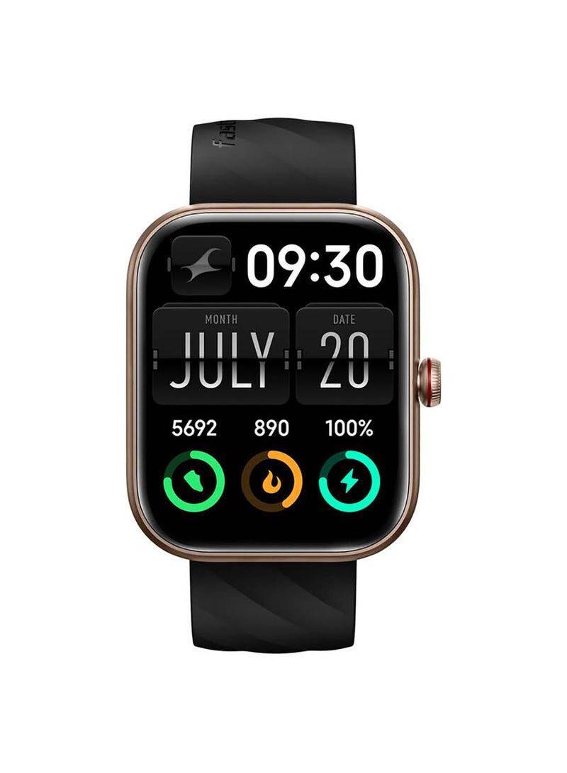 fastrack - Fastrack Kruz+ 4.85 cm Super HD Display With Functional Crown And Auto Multisport Recognition Smart Watch For Unisex Gold - Image 1
