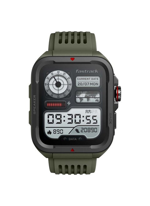 Active With 4.64 cm UltraVU HD Display And Functional Crown Rugged Smartwatch With Auto Multisport Recognition Green
