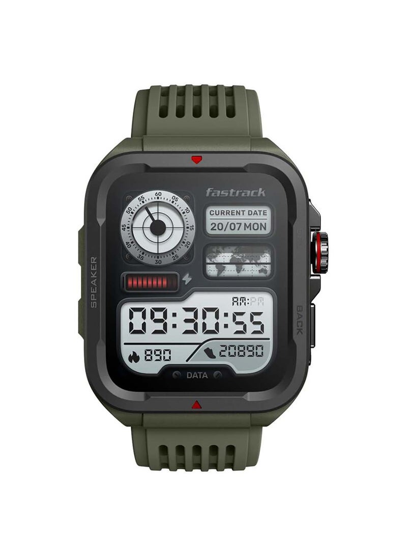 fastrack - Active With 4.64 cm UltraVU HD Display And Functional Crown Rugged Smartwatch With Auto Multisport Recognition Green - Image 1
