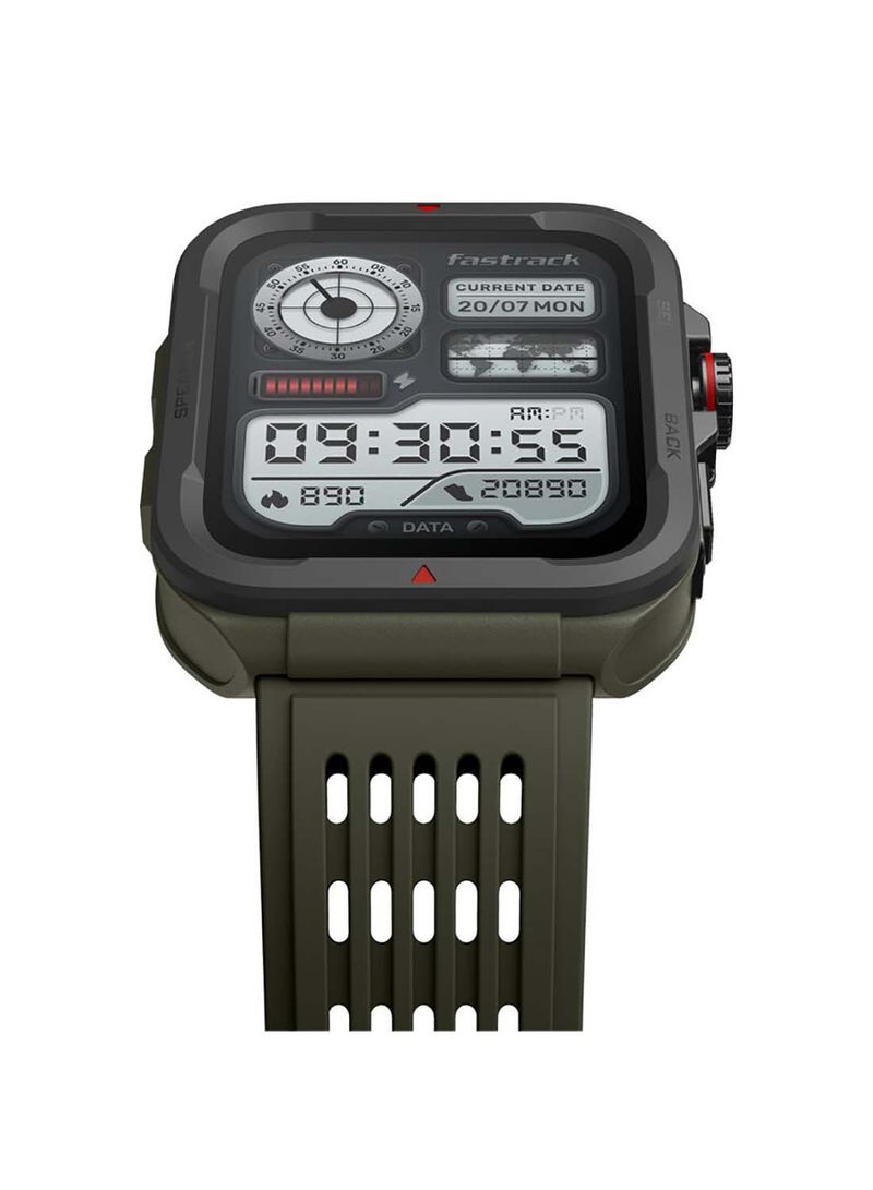 fastrack - Active With 4.64 cm UltraVU HD Display And Functional Crown Rugged Smartwatch With Auto Multisport Recognition Green - Image 1
