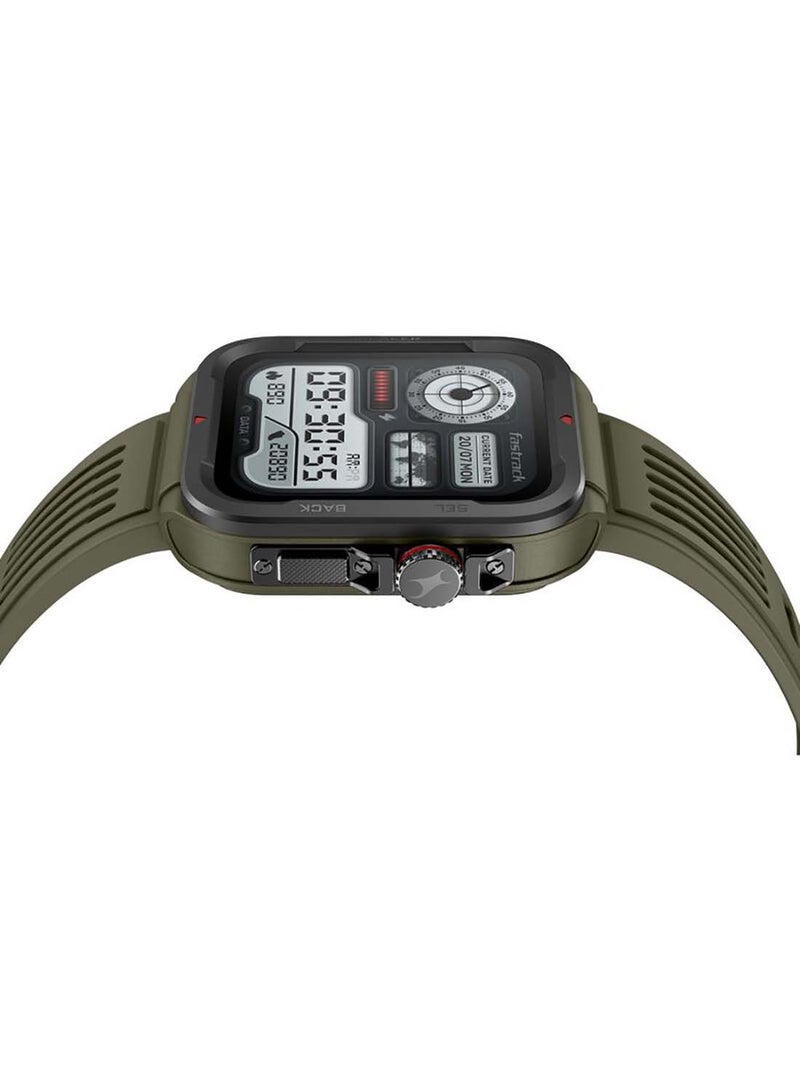 fastrack - Active With 4.64 cm UltraVU HD Display And Functional Crown Rugged Smartwatch With Auto Multisport Recognition Green - Image 1