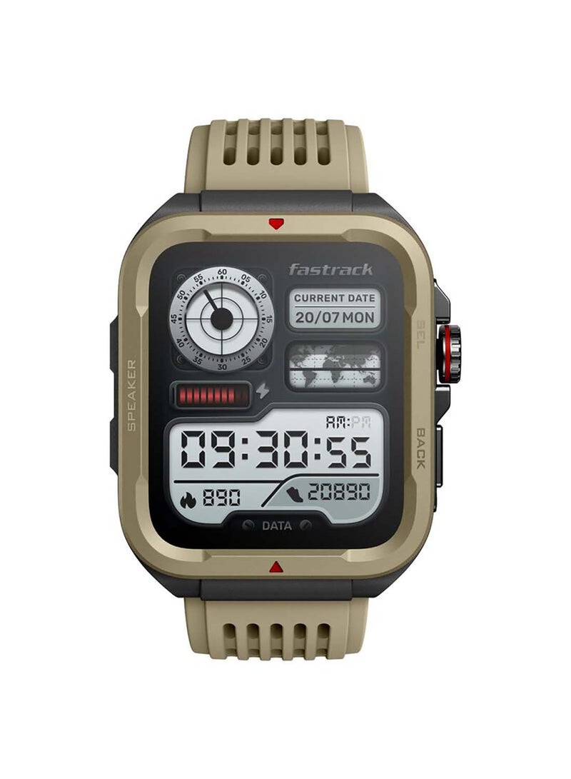 fastrack Active With 4.64 cm UltraVU HD Display And Functional Crown Rugged Smartwatch With Auto Multisport Recognition Brown  - Image 1
