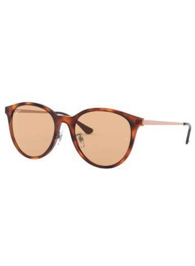 راي بان نظارة شمسية للجنسين على شكل عين القطة للحماية من الأشعة فوق البنفسجية RB-4334D-55-6492/93 - بني