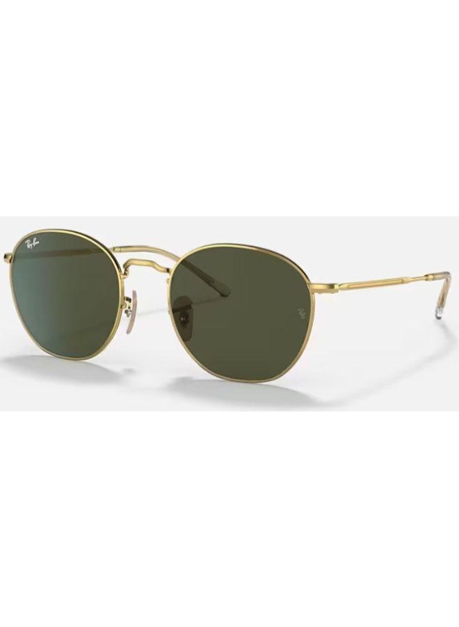 Men's UV Protection Round Shape Sunglasses RB-3772F-56-001/31 - Gold