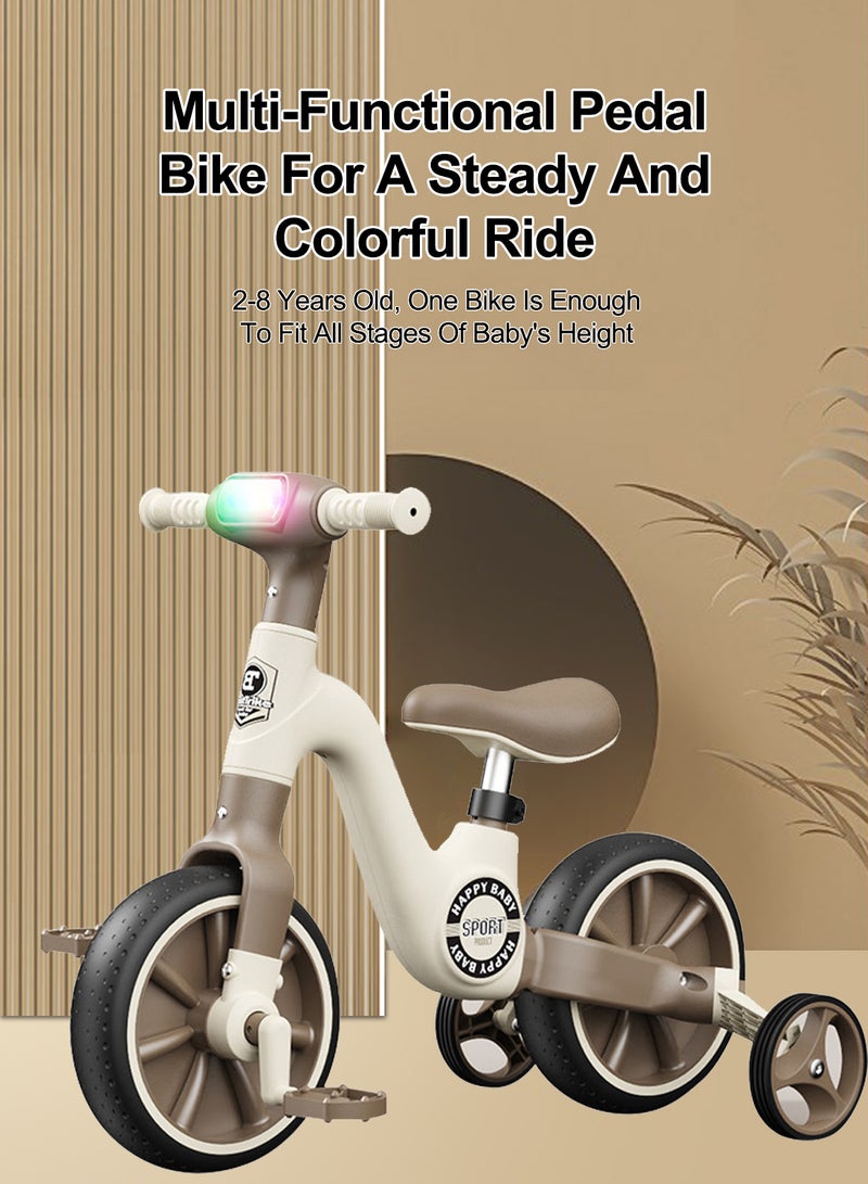 Kidle - 2 In 1 Children's Tricycle With Lights And Music 1-6 Years Old Boys And Girls Baby Scooter/Balance Car Pedal-Less Bike Multi-Functional One Car Dual-Use - Image 1