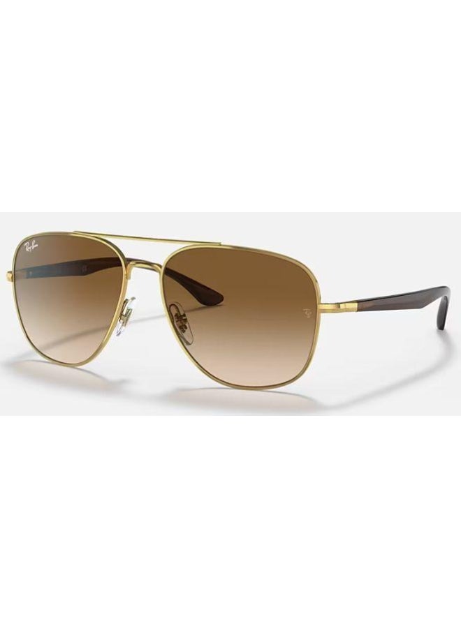 Ray-Ban Men's UV Protection Aviator Shape Sunglasses RB-3683-56-001/51 - Gold/Arista 