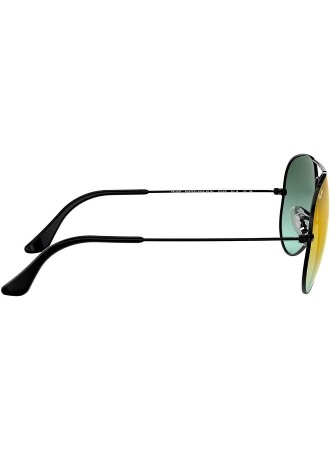 راي بان نظارة شمسية للجنسين بتصميم طيار للحماية من الأشعة فوق البنفسجية RB-3025-58-002/4W - أسود - Image 4