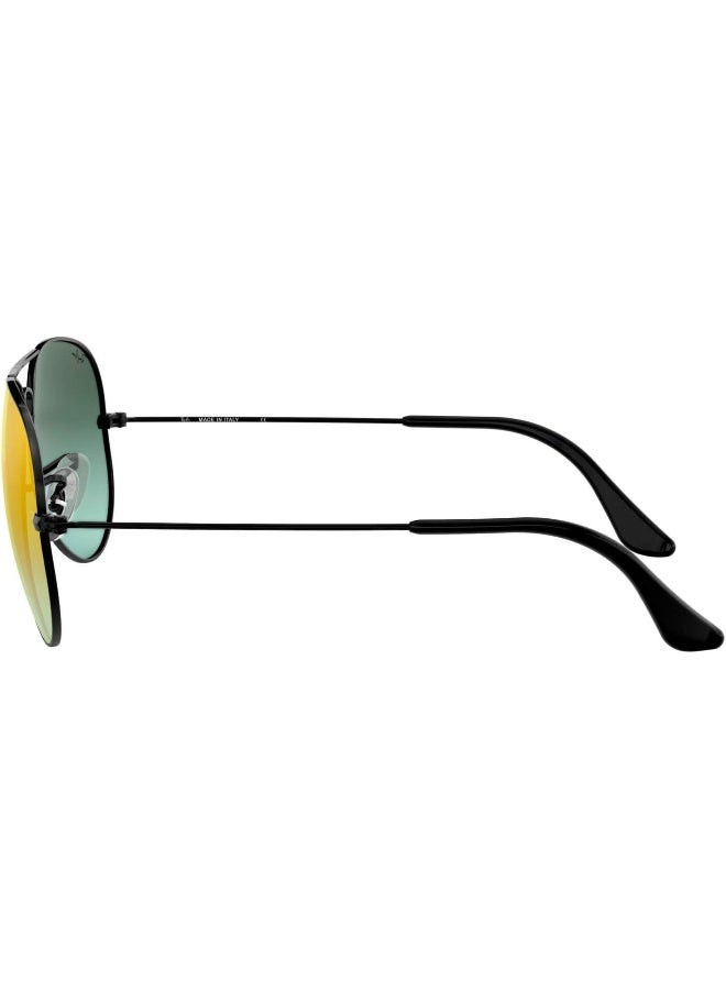 راي بان نظارة شمسية للجنسين بتصميم طيار للحماية من الأشعة فوق البنفسجية RB-3025-58-002/4W - أسود - Image 3