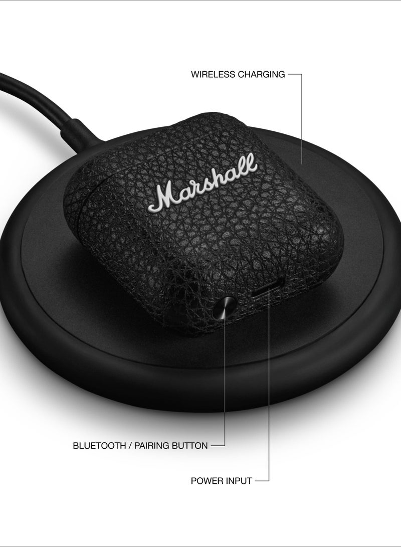 Marshall - Minor IV Bluetooth Earphones - Water Resistant Earphones Bluetooth Wireless Earbuds With 30+ Hours Playtime Black - Image 1