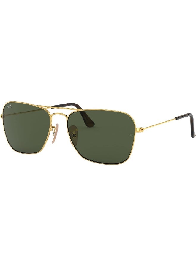 Ray-Ban - Men's UV Protection Rectangular Shape Sunglasses RB-3136-58-181 - Gold - Image 1