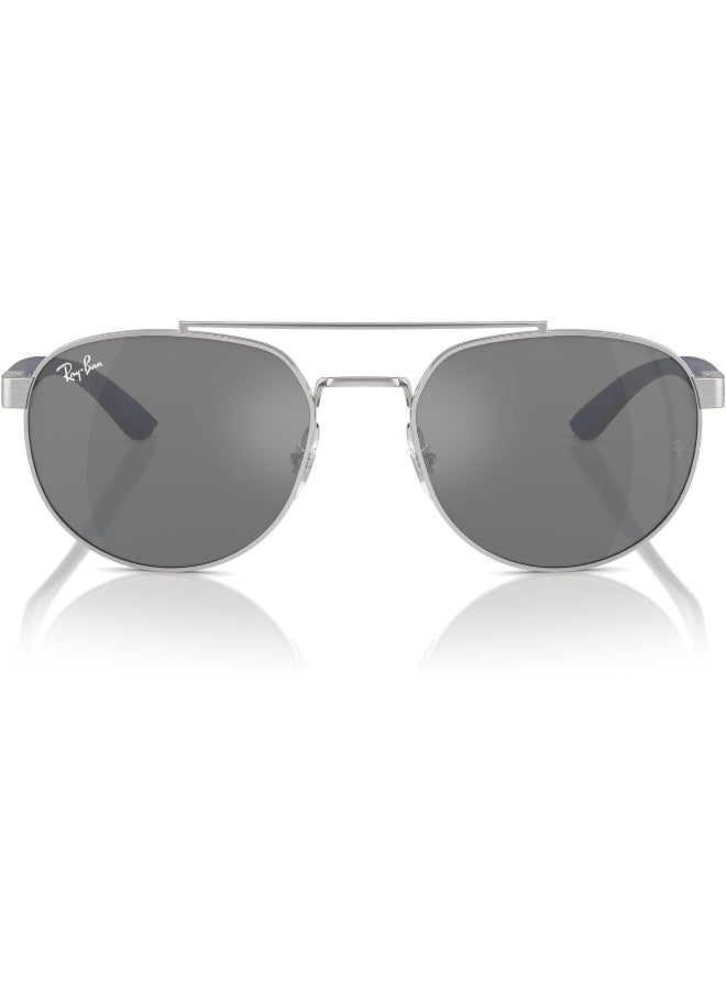 راي بان نظارة شمسية بتصميم طيار للحماية من الأشعة فوق البنفسجية RB-3736-56-003/6G - فضي - Image 2