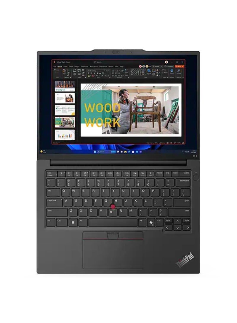 ThinkPad E14 (Upgraded Version) Laptop With 14-Inch Display, Core-i5-1335U Processor/16GB RAM/512GB SSD/Intel Iris XE Graphics/Windows 11 Pro English/Arabic Black