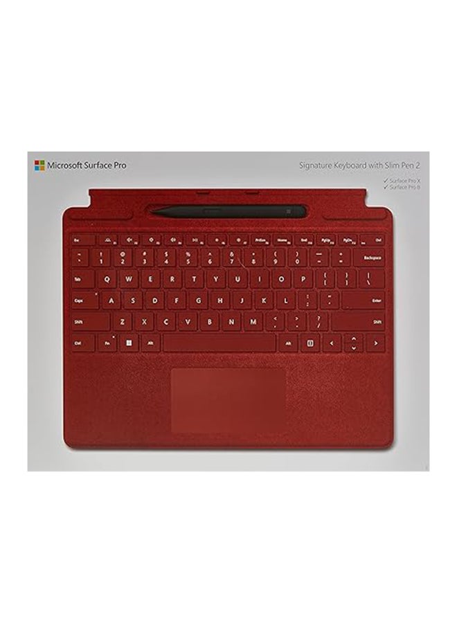 Microsoft Keyboard Surface Prox/pro8/pro9 Signature With Pen Popy Red - Image 2