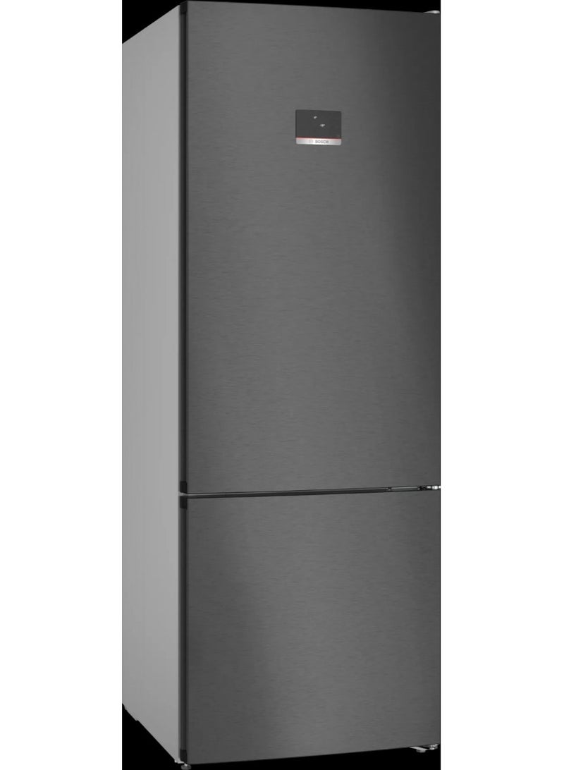 BOSCH Refrigerator Series 4 with bottom freezer Net Capacity 505 Liter hyper Fresh Black stainless steel KGN56CX30U KGN56CX30U Black - Image 1