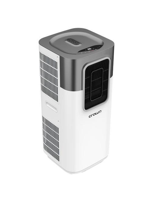 Portable Air Conditioner, 12,000 BTU (1 Ton), 4-in-1 Cooling, Dehumidifier, Fan, Auto Mode, 3 Fan Speeds, Touch Screen, Remote Control, 4H Timer, 18-32°C, 410m³/h Airflow 1350 W PAC-405 White