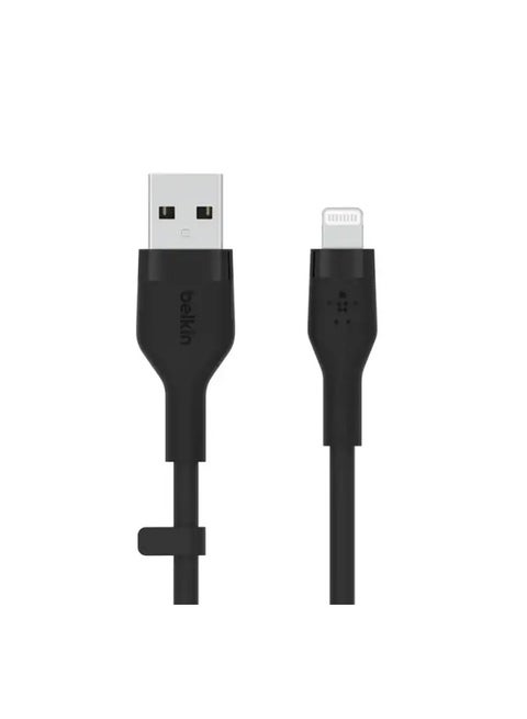 Boost Charge Flex USB-A to Lightning Connector Soft-touch Silicone 1M Black