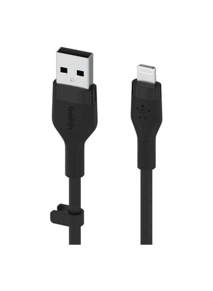Boost Charge Flex USB-A to Lightning Connector Soft-touch Silicone 1M Black