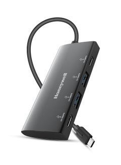Honeywell Newly Launched Momentum Type C 4 In 1 Hub, 10Gpbs Transfer Speed, 2 Type C & 2 USB 3.2 Gen2 Port, Max Current 3000mA, Easy Plug & Play, Universally Compatible with all Type C Port devices Grey  - Image 1