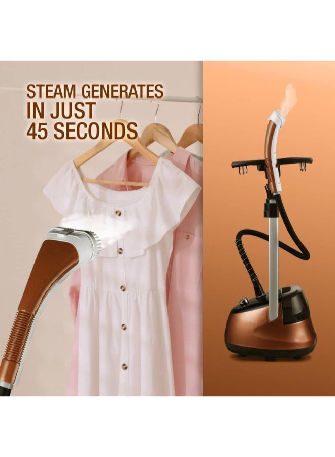 كليكون Garment Steamer With Height Adjustable Ironing Board, 45 second heating time, Heat Insulated Steam Hose, 2 Years Warranty 2.2 L 2000 W CK4036 Brown/Black  - Image 4