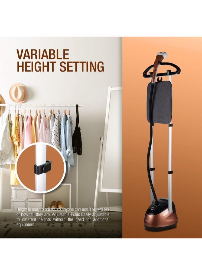 كليكون Garment Steamer With Height Adjustable Ironing Board, 45 second heating time, Heat Insulated Steam Hose, 2 Years Warranty 2.2 L 2000 W CK4036 Brown/Black  - Image 5