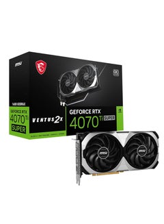 بطاقة رسومات Gaming RTX 4070 Ti Super 16G Ventus 2X OC (NVIDIA RTX 4070 Ti Super، 256 بت، ساعة التعزيز: 2655 ميجاهرتز، 16 جيجابايت GDRR6X 21 جيجابت في الثانية، HDMI/DP، بنية Ada Lovelace)