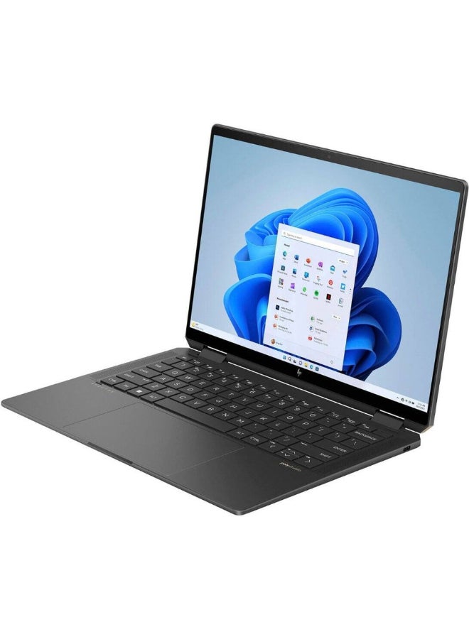 إتش بي - كمبيوتر محمول Spectre X360 14-EU0013DX 2 في 1 بشاشة مقاس 14 بوصة، ومعالج Core Ultra 7-155H/ذاكرة وصول عشوائي سعة 16 جيجابايت/محرك أقراص SSD سعة 1 تيرابايت/بطاقة رسومات Intel ARC/نظام التشغيل Windows 11 Home - Image 1