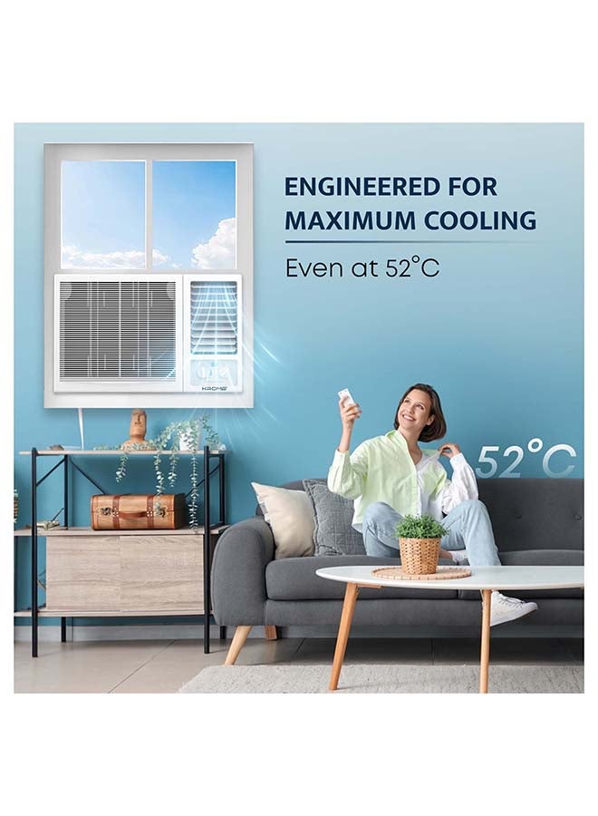 كروم مكيف هواء نافذة 2 طن، 24000 وحدة حرارية بريطانية، غاز R410a، ضاغط دوار، موفر للطاقة، ضوضاء منخفضة، أقصى تبريد، تحكم ميكانيكي، وضع توربو، ضمان لمدة عام - Image 5