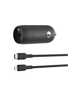 USB-C Car Charger 30W with PVC to Lightning Connector 1m Black - pnsku/N70090335V/45/_/1720247717/70159183-828b-4a22-8331-7a988abf8f2d