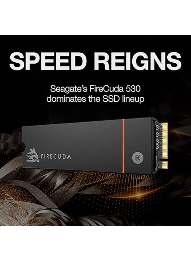 Seagate FireCuda 530R NVMe SSD 2TB, voor PS5/PC, Heatsink, Refresh, M.2 PCIe Gen4 ×4 NVMe 1.4, 7.300 MB/s, 3D-TLC-NAND, 640TBW, Data Rescue Service (ZP2000GM3A073) 2 TB  - Image 3
