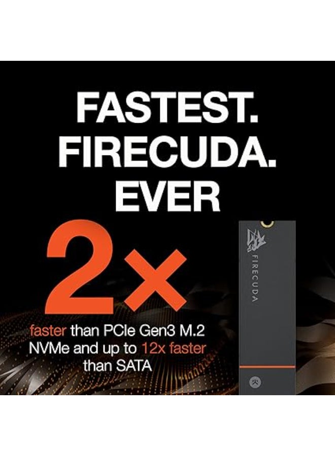 Seagate FireCuda 530R NVMe SSD 2TB, voor PS5/PC, Heatsink, Refresh, M.2 PCIe Gen4 ×4 NVMe 1.4, 7.300 MB/s, 3D-TLC-NAND, 640TBW, Data Rescue Service (ZP2000GM3A073) 2 TB  - Image 5
