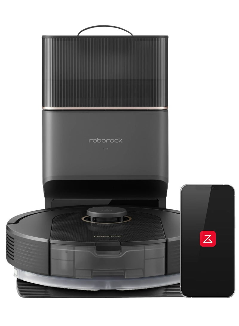 roborock - Robot Vacuum And Mop With Auto-Empty Dock, 770ml Large Dustbin For Pet Hair 2.4 L 60 W Q5 Pro+ Black - Image 1