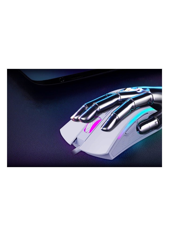 havit - MS1034 RGB Backlit Programmable Gaming Mouse, A725F chip, 7 Buttons, White | HVMS-MS1034-WHM - Image 1