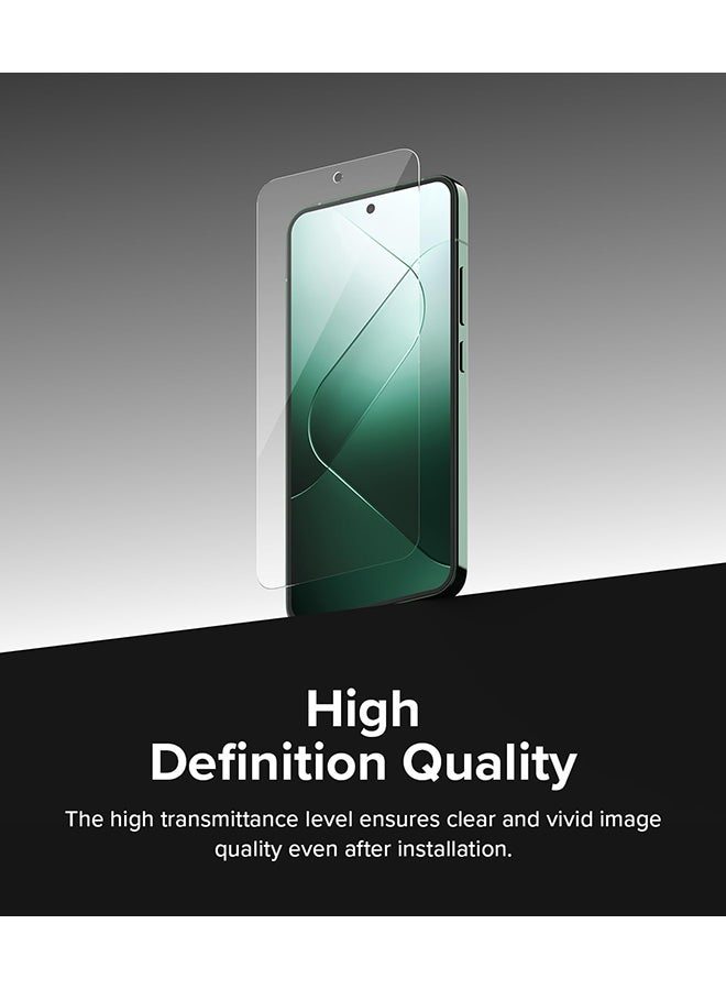 Ringke Tempered Glass [Easy Slide] Compatible with Xiaomi 14 Screen Protector, Case Friendly Shatterproof Premium 9H Hardness, Easy to Install - 2 Pack Clear - Image 4