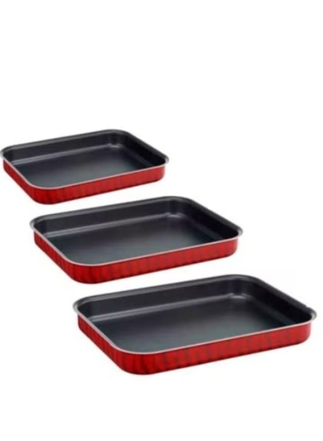 تيفال طقم صواني مستطيلة مكون من 3 قطع - Image 1